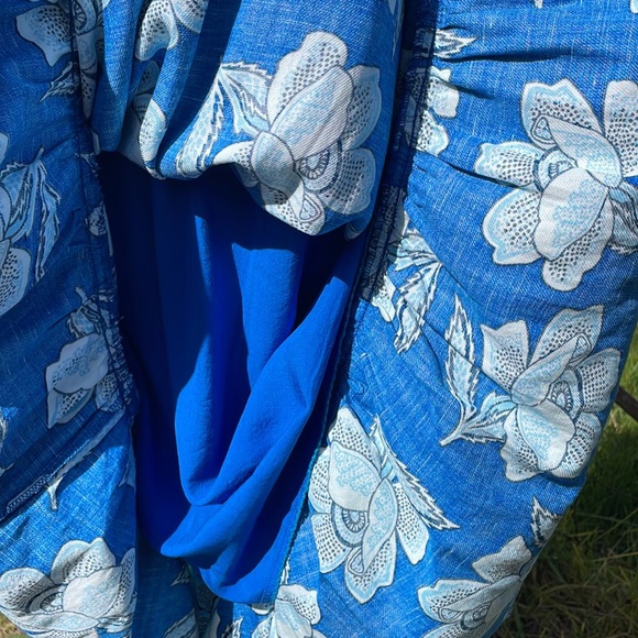 Anthropologie Maeve Alyssa MIDI Blue Floral Skirt 8 - Picture 10 of 16